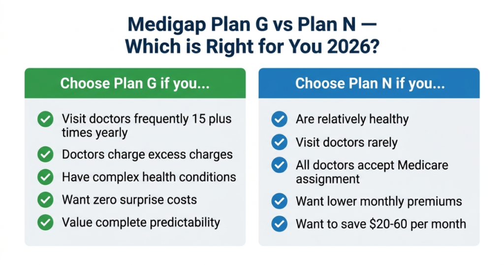 medigap plan g vs plan n which is right for you 2026 decision guide