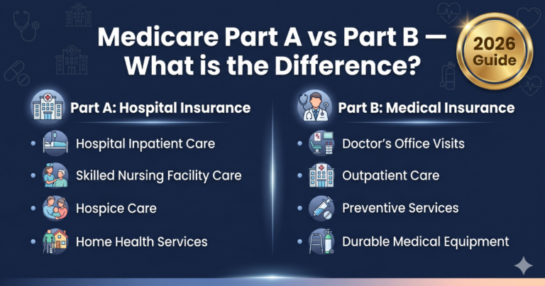 medicare part a vs part b comparison 2026
