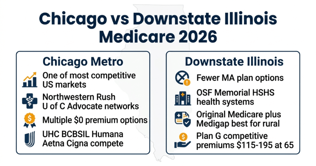 medicare costs illinois 2026 advantage supplement part d comparison