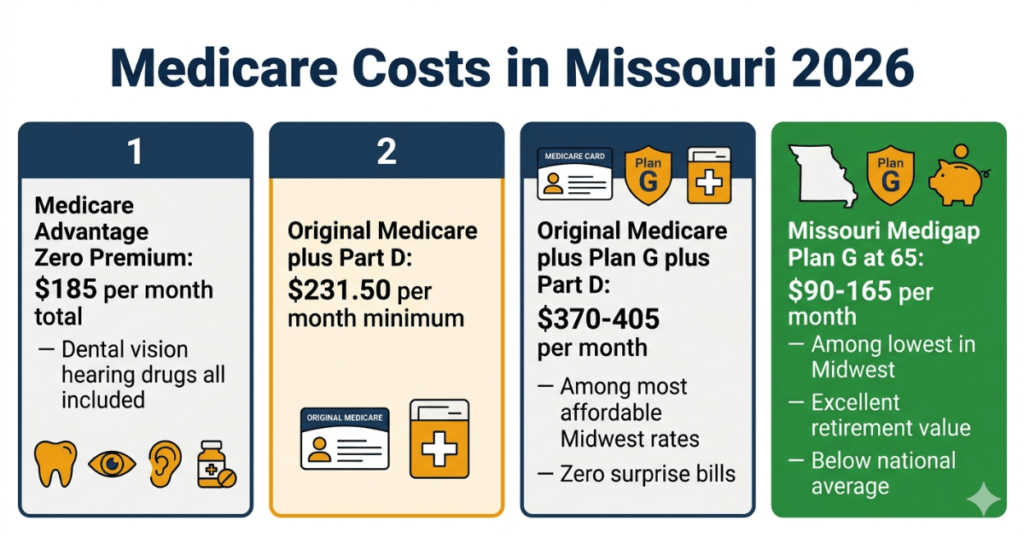 medicare costs missouri 2026 best medicare plans advantage supplement part d