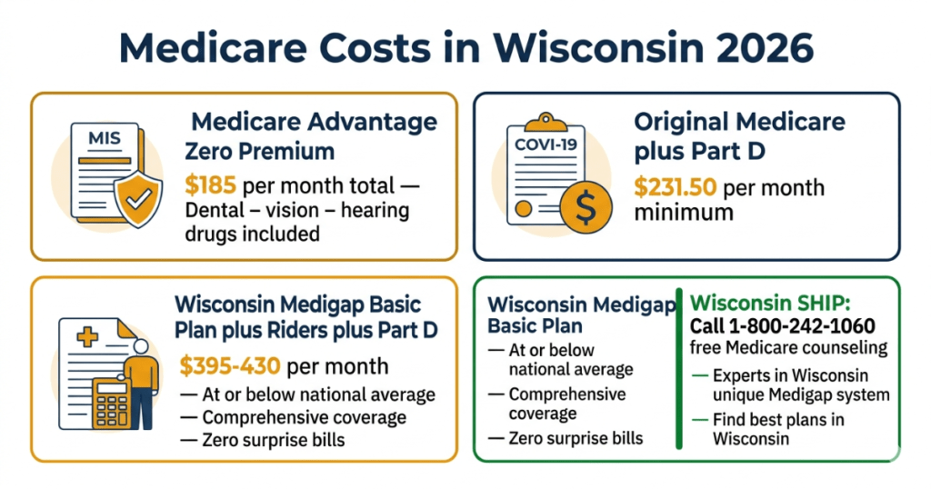 medicare costs wisconsin 2026 best medicare plans advantage medigap part d