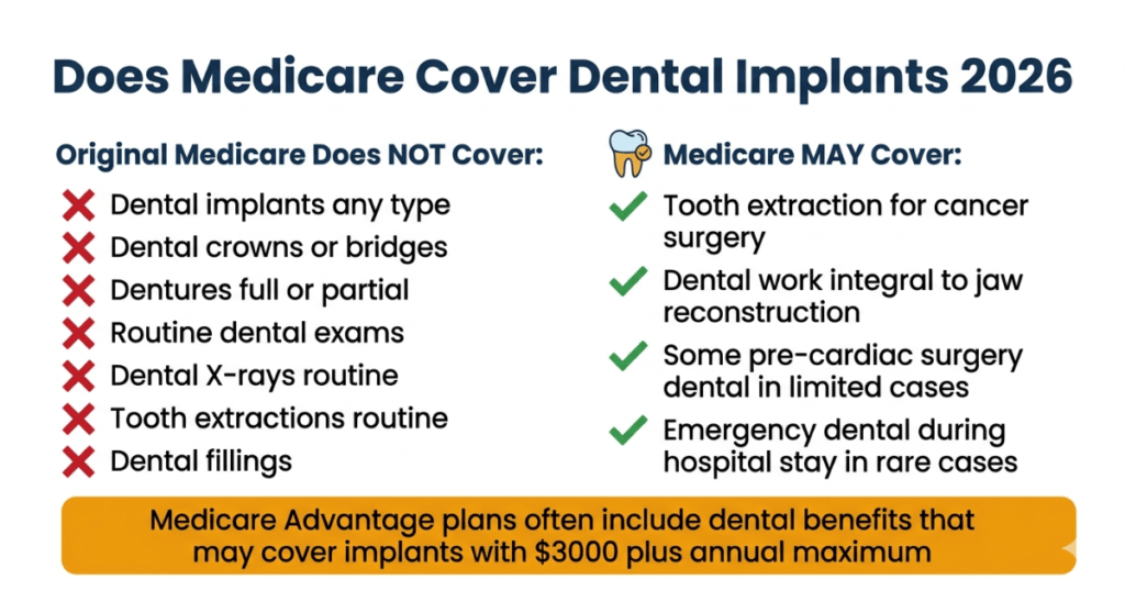 does medicare cover dental implants 2026 original medicare vs medicare advantage