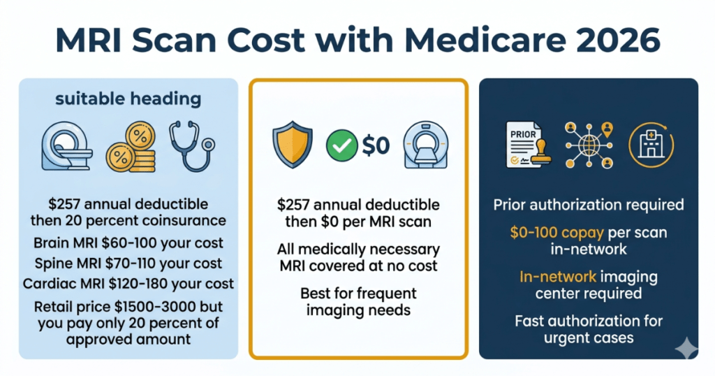 mri scan cost with medicare 2026 original medicare medigap advantage comparison