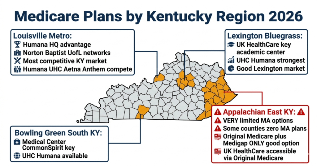 medicare plans kentucky 2026 by region louisville lexington appalachian eastern