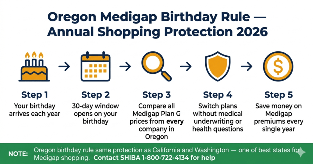 oregon medigap birthday rule 2026 annual shopping protection explained