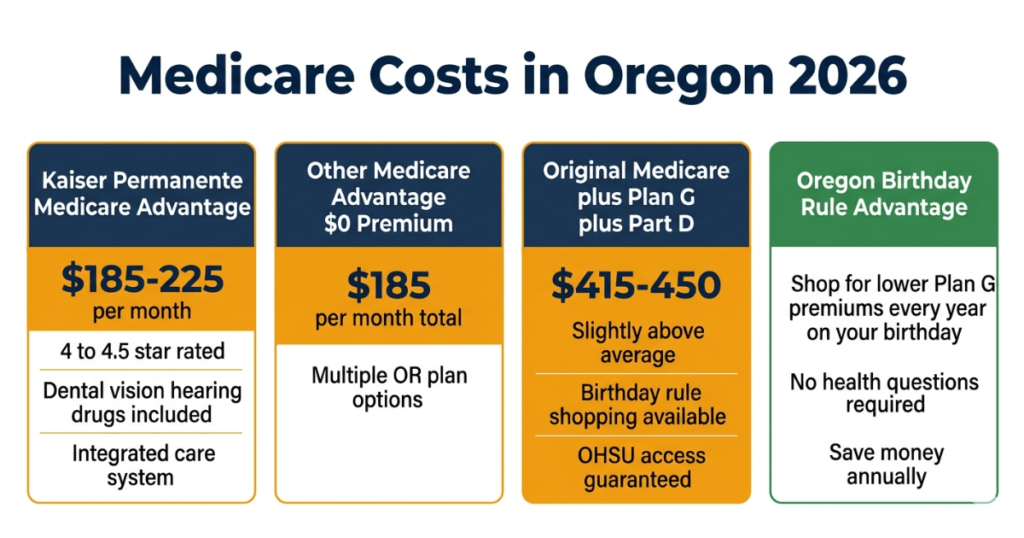Oregon Medicare Costs in 2026