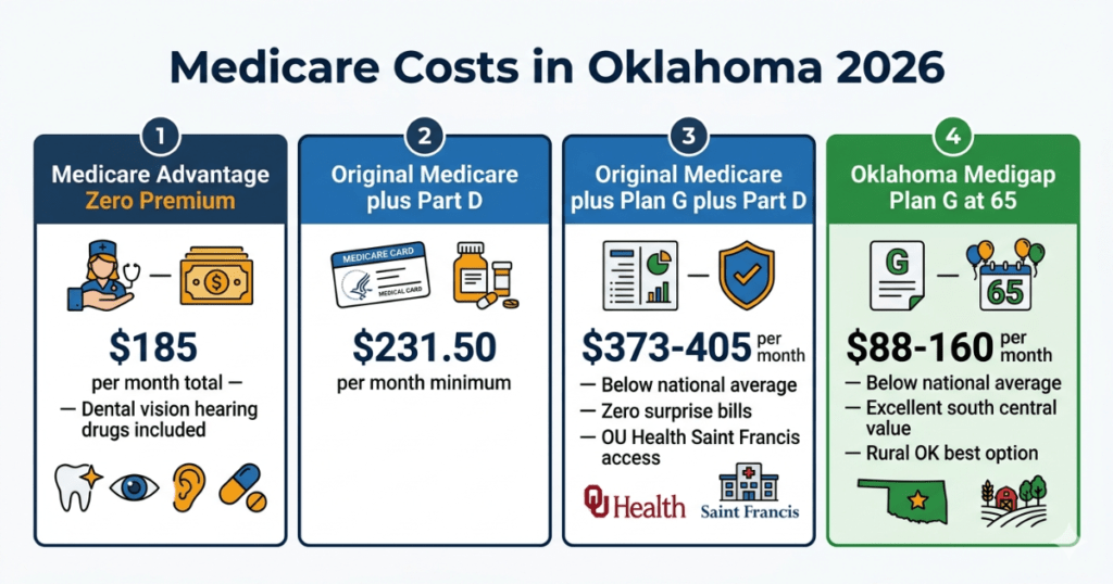 medicare costs oklahoma 2026 best medicare plans advantage supplement part d