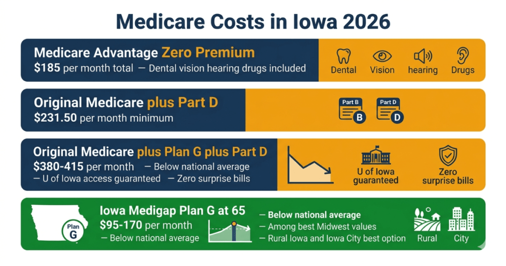 medicare costs iowa 2026 best medicare plans advantage supplement part d