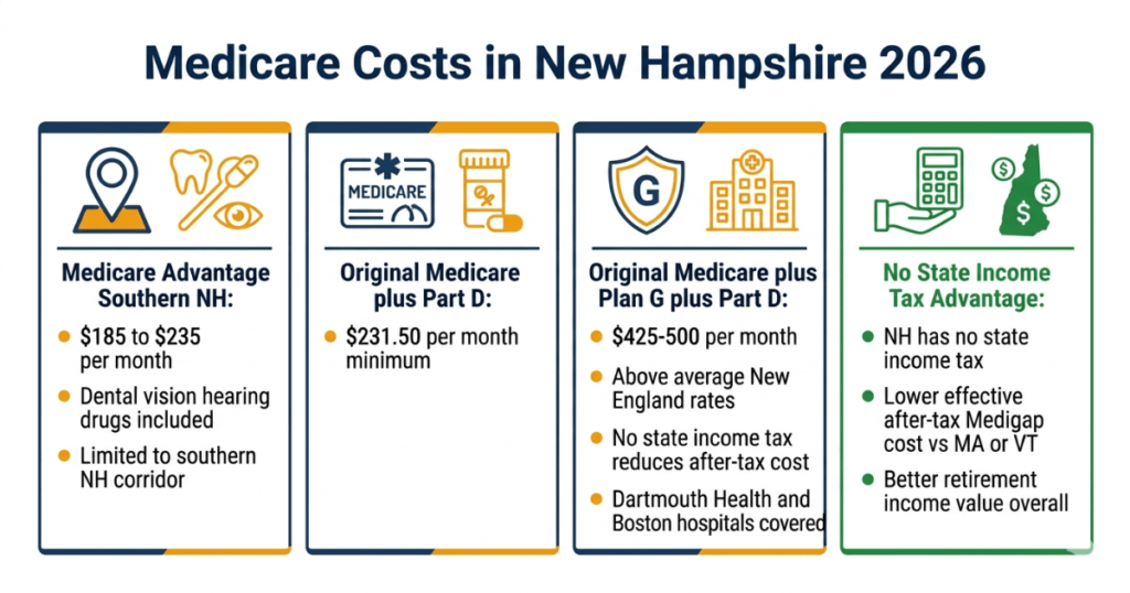 medicare costs new hampshire 2026 best medicare plans advantage medigap no income tax