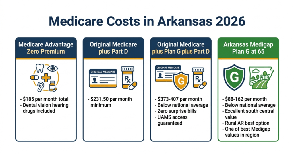 medicare costs arkansas 2026 best medicare plans advantage supplement part d
