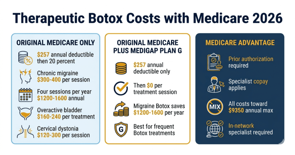 therapeutic botox costs with medicare 2026 migraine bladder medigap plan g advantage