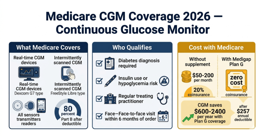 medicare cgm coverage 2026 continuous glucose monitor who qualifies cost explained