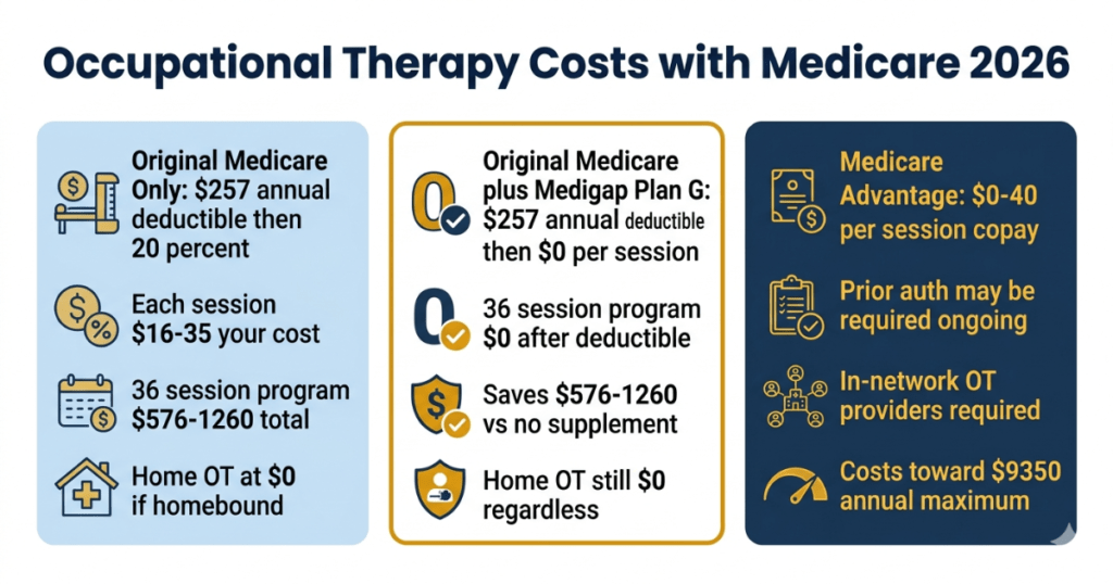 occupational therapy costs with medicare 2026 original medicare medigap advantage