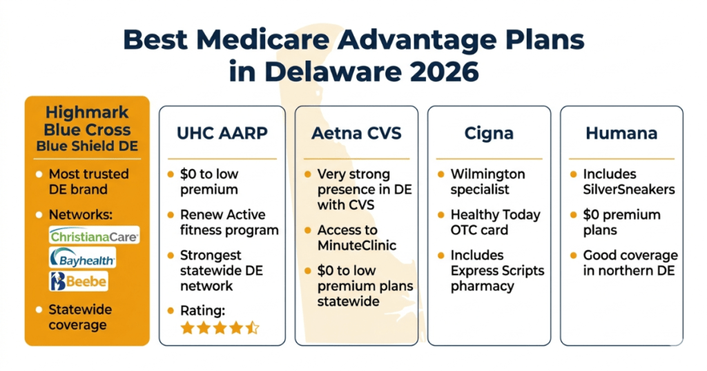 best medicare advantage plans delaware 2026 highmark uhc aetna cigna humana