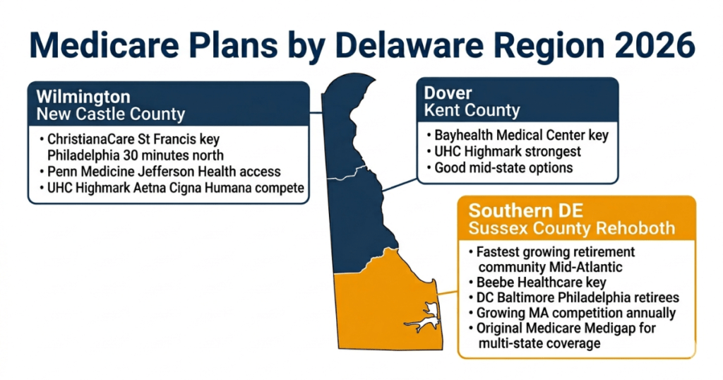 medicare plans delaware 2026 by region wilmington dover southern delaware rehoboth