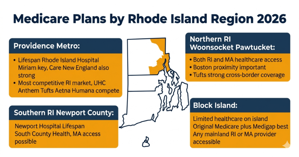 medicare plans rhode island 2026 by region providence northern southern block island