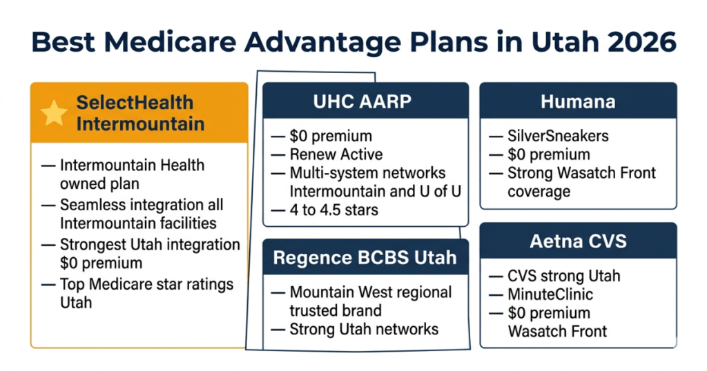 best medicare advantage plans utah 2026 selecthealth intermountain uhc humana regence aetna