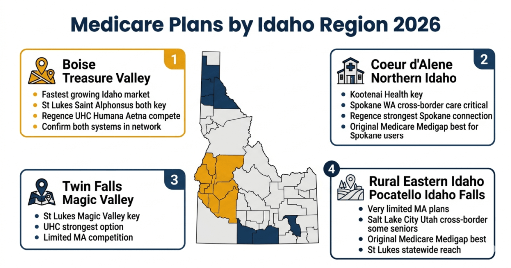 medicare plans idaho 2026 by region boise coeur d'alene twin falls rural eastern idaho