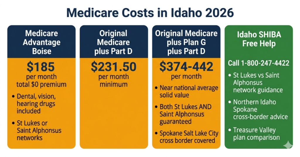 medicare costs idaho 2026 best medicare plans boise advantage medigap plan g