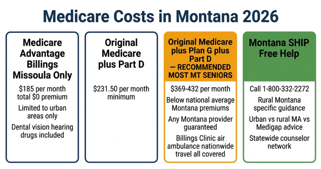 medicare costs montana 2026 best medicare plans medigap plan g recommended rural