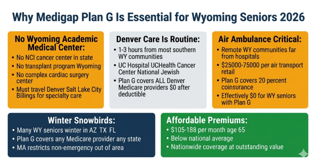 why medigap plan g essential wyoming seniors 2026 denver care air ambulance no academic center