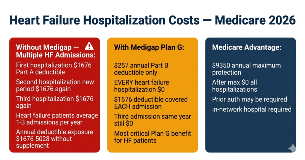 heart failure hospitalization costs medicare 2026 multiple admissions medigap plan g savings