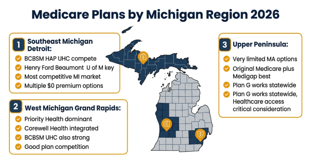 michigan medicare plans by region 2026 detroit grand rapids upper peninsula