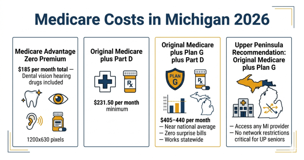 medicare costs michigan 2026 advantage supplement part d upper peninsula
